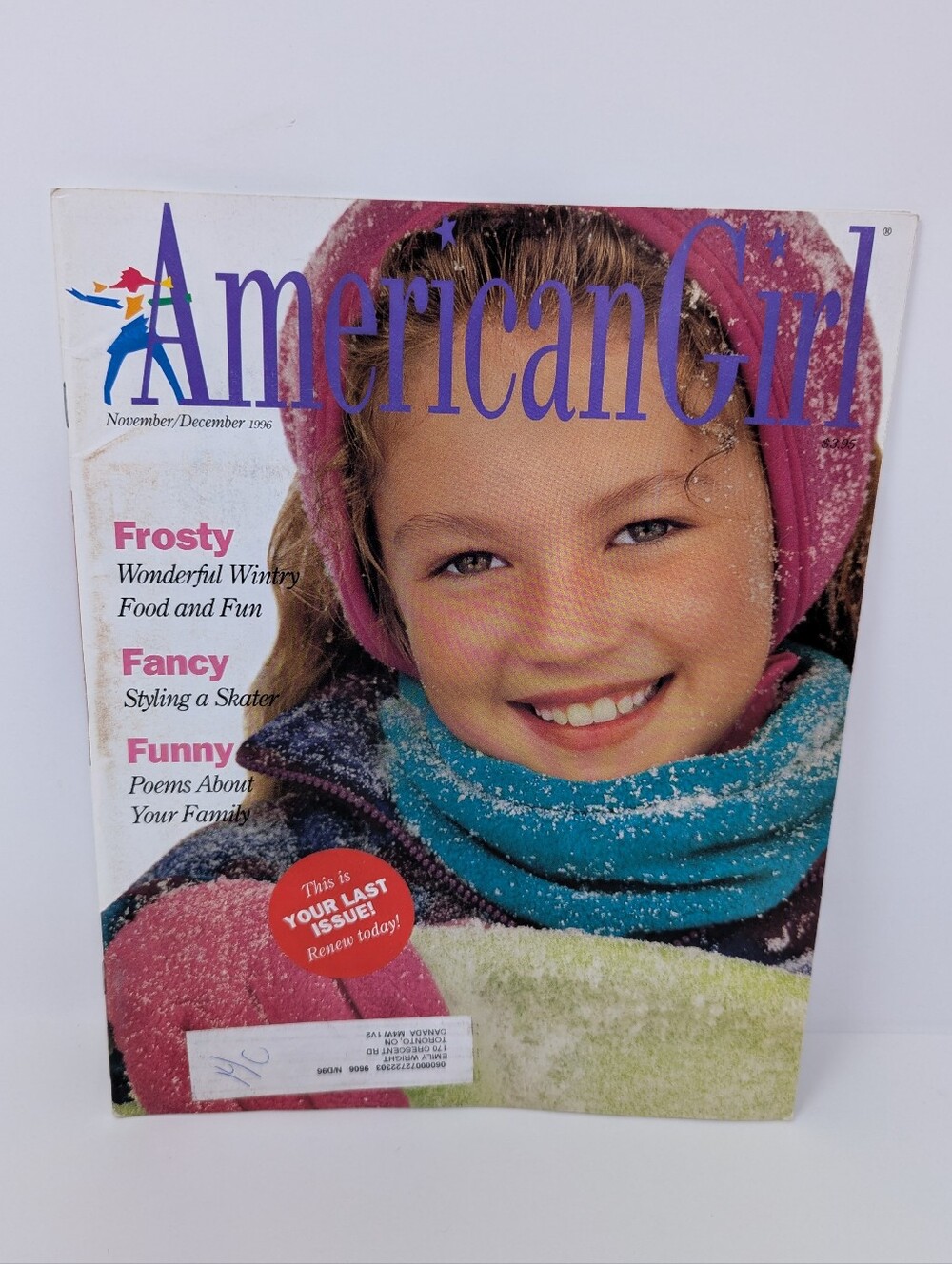 American Girl Magazine November / December 1996 No Paper Doll Insert